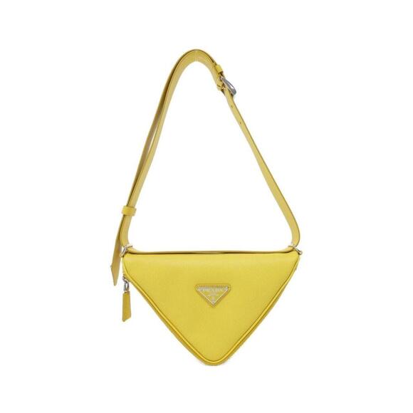 PRADA Yellow Triangle Saffiano Fanny Pack - Picture 1 of 6